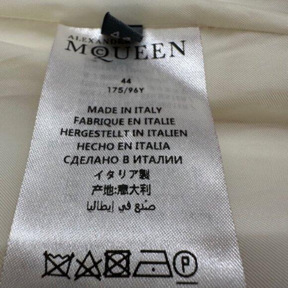 Alexander McQueen Size 44 Off-white and Black Coat - Picture 11 of 11